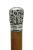 Antique Chinese Export Silver Topped  Malacca Walking Stick