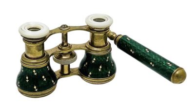 Antique French Enamel Opera Glasses