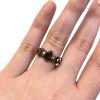 Antique 1.74ct Garnet and Seed Pearl Ring in 18kt Rose Gold