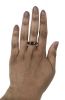 Antique 1.74ct Garnet and Seed Pearl Ring in 18kt Rose Gold