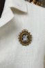 Antique Swan Micro Mosaic Brooch in 18kt Yellow Gold