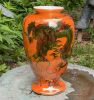 Art Deco Bursley Ware Orange Lustre Dragon Vase