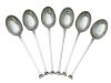 Art Deco Seal Top Sterling Silver Coffee Spoons, Birmingham 1938