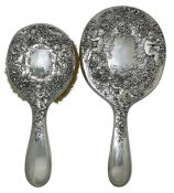 Art Nouveau Gorham Sterling Silver Brush & Mirror, Dated 1908