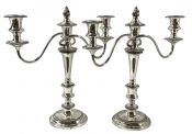 Barker Ellis Silver Plate Candelabra