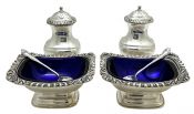 Barker Ellis Silver Plate Condiment Set