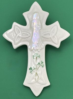 Belleek Porcelain Girls Communion Wall Cross