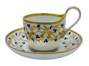Biedermeier Porcelain Cup & Saucer