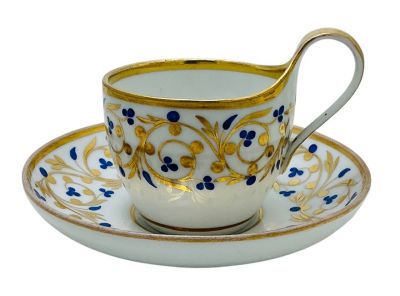 Biedermeier Porcelain Cup & Saucer