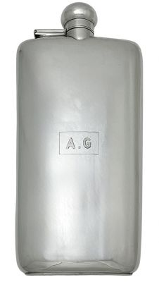 Birks Sterling Silver Hip Flask, Dated 1940