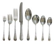 Birks Sterling Silver London Engraved Pattern, With Monograms 