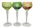 Bohemian Multi-Colour Crystal Hock Wine Glasses
