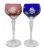 Bohemian Multi-Colour Crystal Hock Wine Glasses