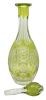 Coloured Bohemian Cut Crystal Decanter