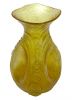 Consolidated Glass Catalonian Pinch Vase in Honey Yellow