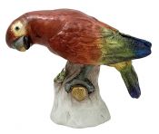 Dresden Porcelain Macaw Parrot, From the Carl Thieme Potschappel Workshop