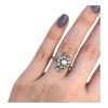 Edwardian Diamond and Pearl Ring in 18kt and Silver