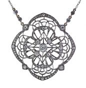 Edwardian 2.69ct Diamond Necklace in 18kt Yellow Gold and Silver