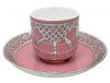 Edwardian Minton Silver Overlay Coffee Can & Saucer, Dated 1910