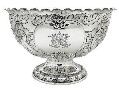 Edwardian Sterling Silver Pedestal Rose Bowl / Presentation Bowl, Atkin Brothers, Sheffield 1902