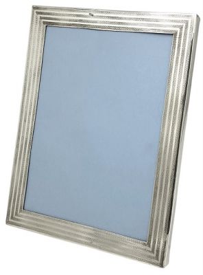 Egyptian Engine Turned Engraved 900 Fine Silver Picture Frame 