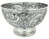 English Sterling Silver Pedestal Rose Bowl / Presentation Bowl, London 1932