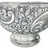 English Sterling Silver Pedestal Rose Bowl / Presentation Bowl, London 1932