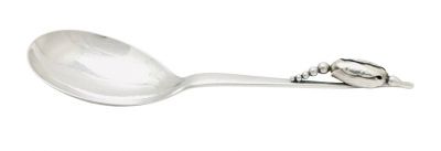 Georg Jensen Sterling Silver Blossom Pattern # 84 Serving Spoon