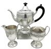 Georgian Style Gladwin Ltd. Sterling Silver 3 Piece Tea Set, Sheffield 1928