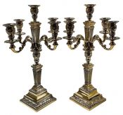 Gold Washed 835 Fine Silver Candelabra