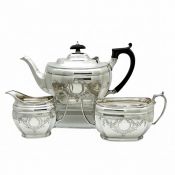 Harrison Brothers & Howson Sterling Silver 3 piece Tea Set, Sheffield 1945