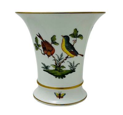 Herend Rothschild Bird Trumpet Vase