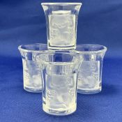 Lalique France Enfants Shot Glasses