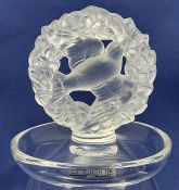 Lalique France Pax Dove Of Peace Ring Tray