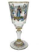 Lobmeyr Bunt Rococo Enamelled Goblet circa 1870s