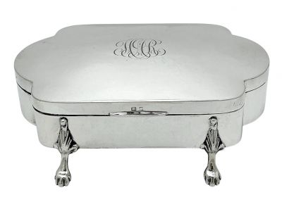 Mappin & Webb Sterling Silver Jewellery Box, Birmingham 1915