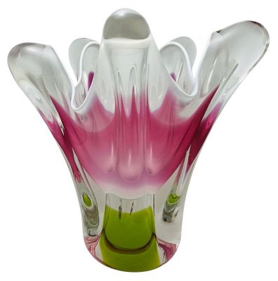 Mid-Century Modern Josef Hospodka / Chribska Glassworks Tricolour Vase