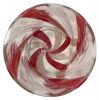 Mid-Century Modern Murano Red & White Stripe Vase