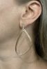 Modern .37ct Diamond 18kt Triple Hoop Earrings