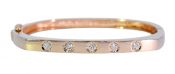 Modern .50ct Bangle Bracelet in 14kt Yellow Gold