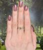 Modern .80ct Green Sapphire and Diamond Ring in 14kt Yellow and White Gold