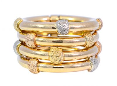Modern Multi Band Ring in 18kt Yellow Gold