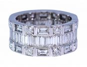 Modern 4.36ct Diamond Eternity Band in 18kt White Gold