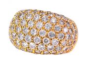Modern 4.48ct. Diamond Bombe Style Ring in 18kt Yellow Gold