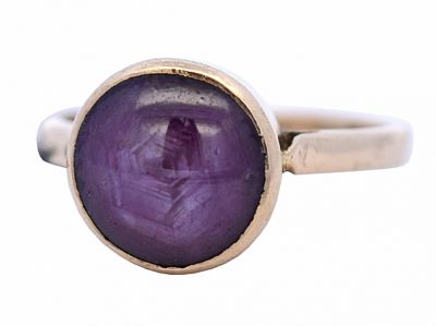 Modern 8.37ct Star Ruby 18kt Ring