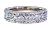 Modern .77ct Diamond Band in 18kt White Gold
