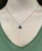 Modern Black Pearl and Diamond Necklace in Platinum
