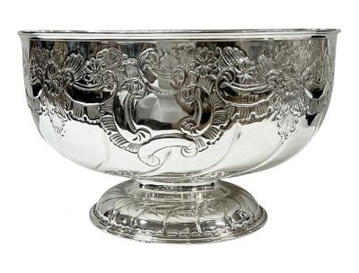 Monumental Silver Plate Punch Bowl, Viners Ltd., England