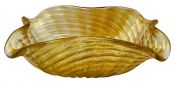 Murano Fine Gold Dust Rectangular Bowl