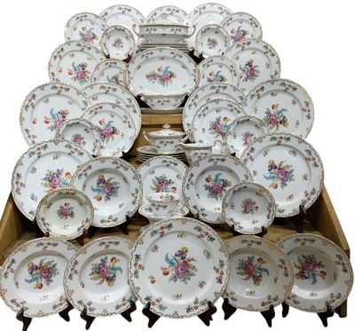 Noritake Dinner Service for 11 with Extras, circa 1945-52